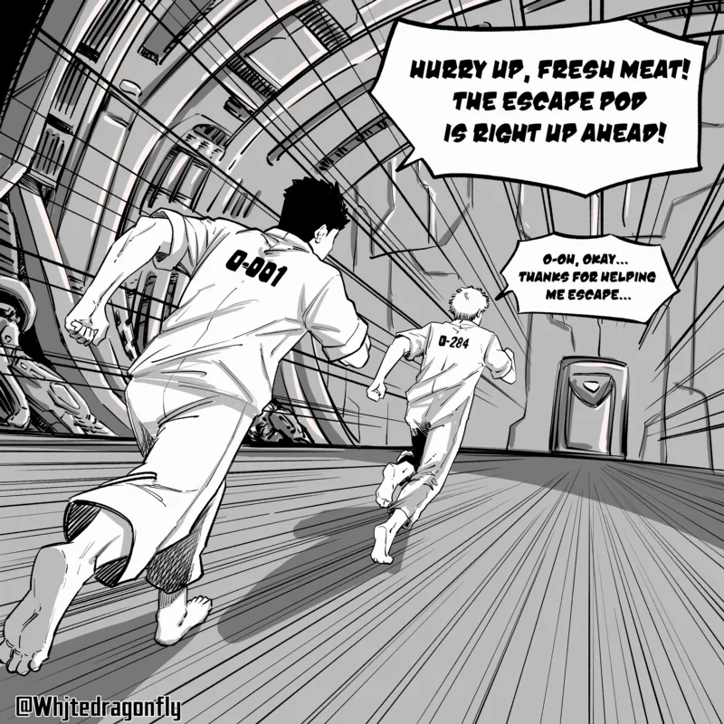 Escape from the alien ship or you will become their mating partner