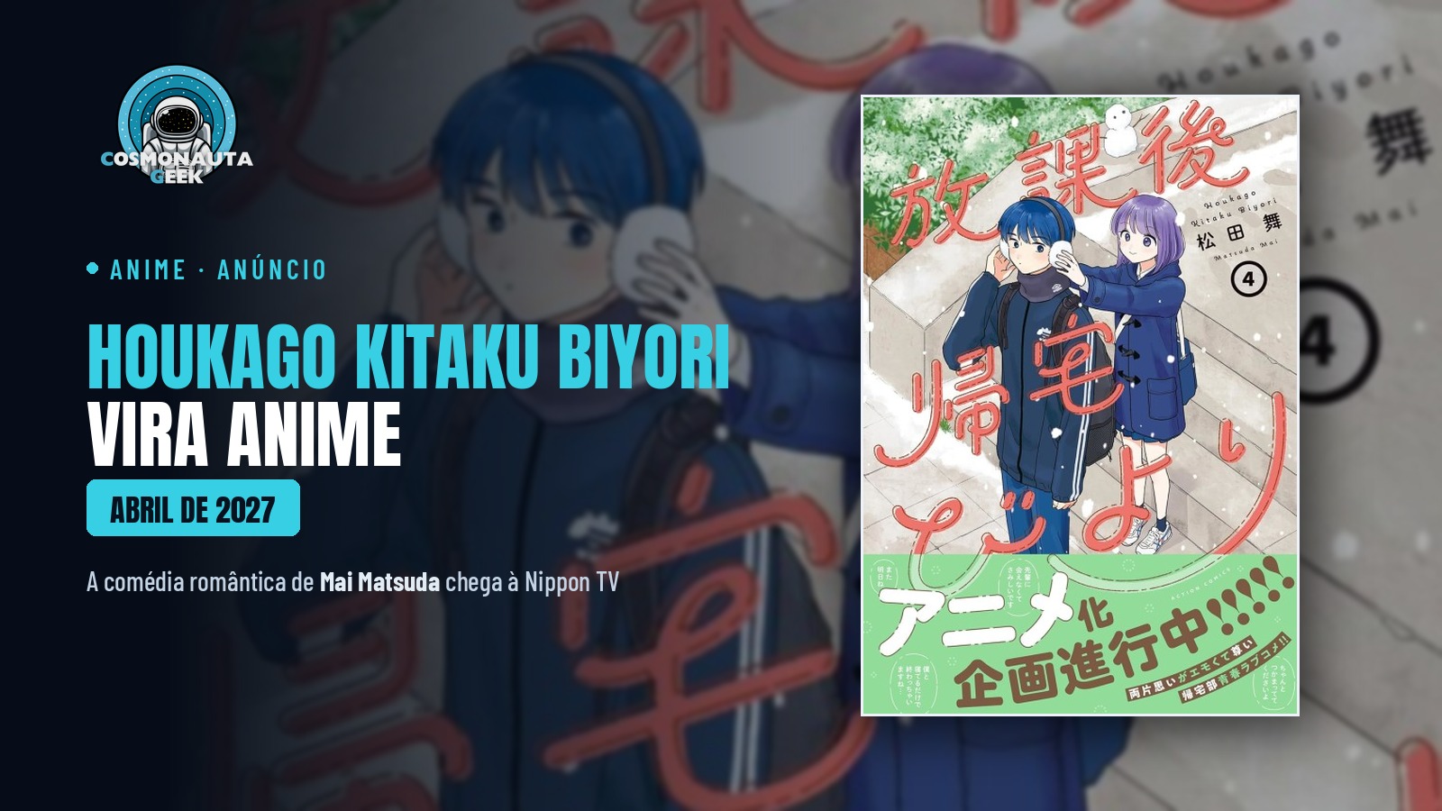 O clube de quem volta para casa: “Houkago Kitaku Biyori” vira anime em abril de 2027