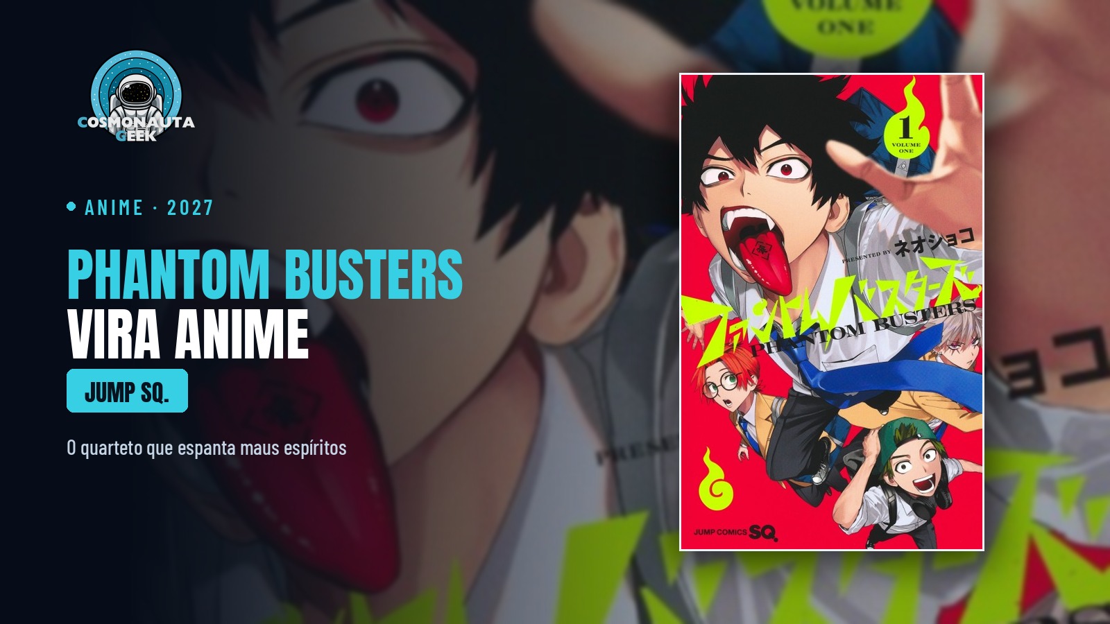 “Phantom Busters”, a comédia de exorcistas da Jump SQ., vira anime em 2027