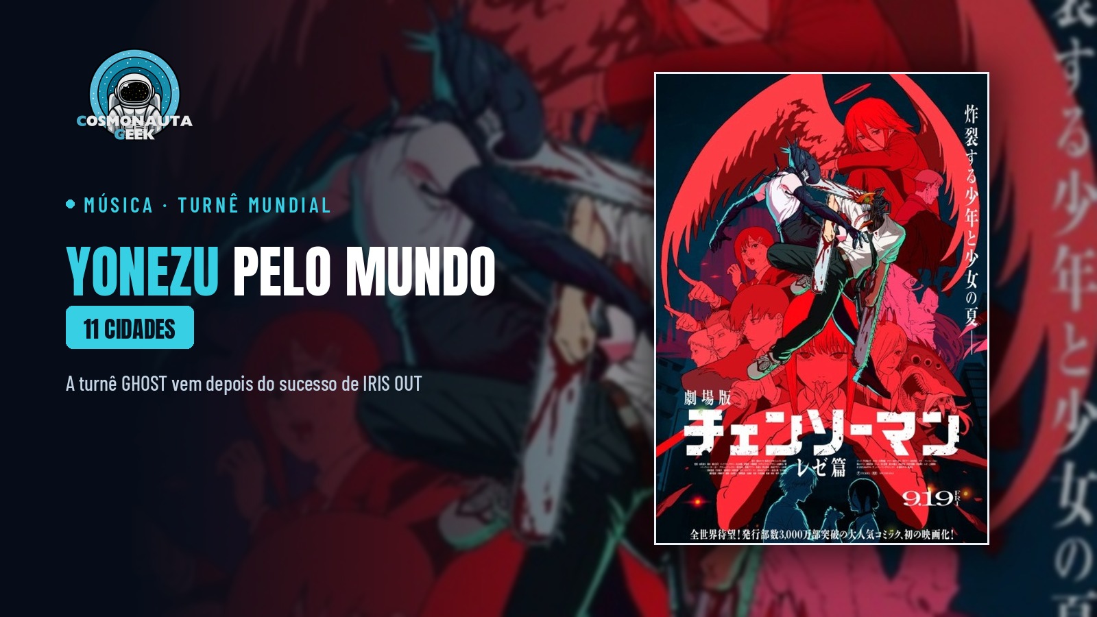 Depois de IRIS OUT, Kenshi Yonezu anuncia a maior turnê mundial da carreira: 11 cidades, e uma na América Latina